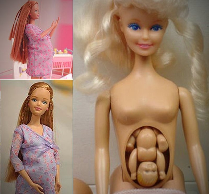 Es gibt sogar mehrere Versionen der schwangeren Barbie!