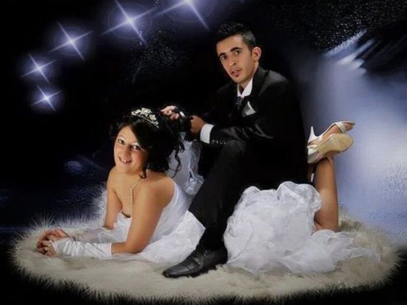 Dieses Hochzeitsfoto lässt Zweideutigkeit zu