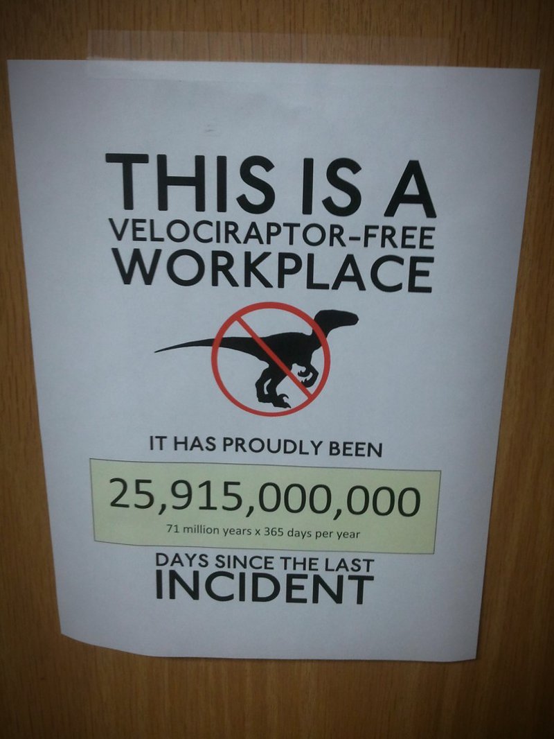 Keine Dinosaurier in diesem Büro