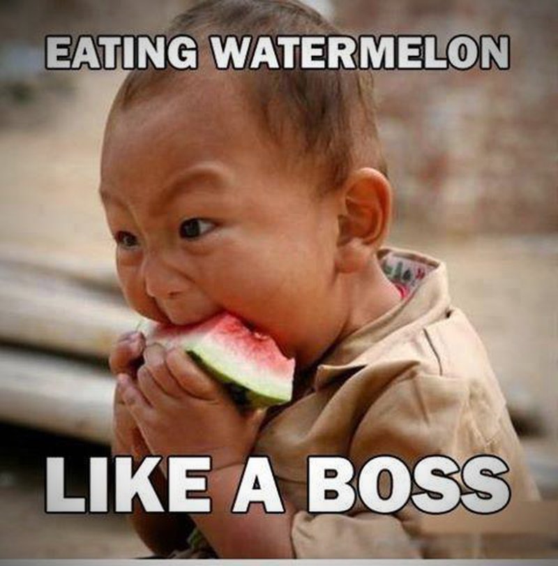 Wassermelone essen – Like a Boss