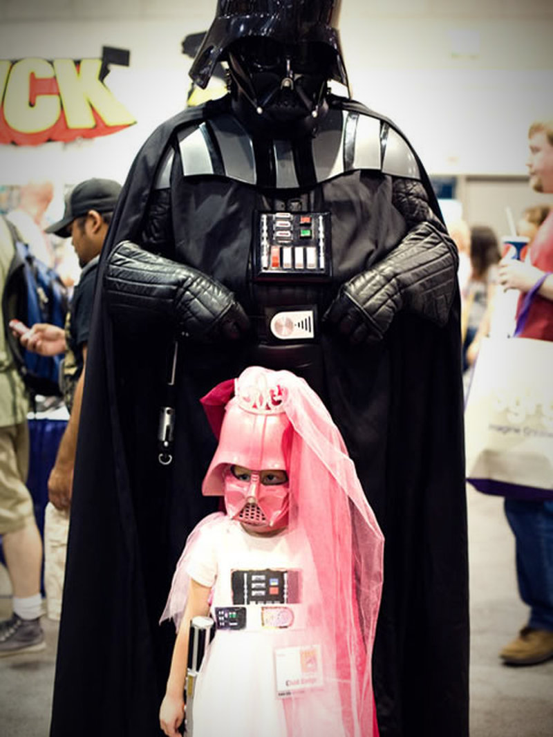 Darth Vader mit der kleinen Prinzessin Leia?