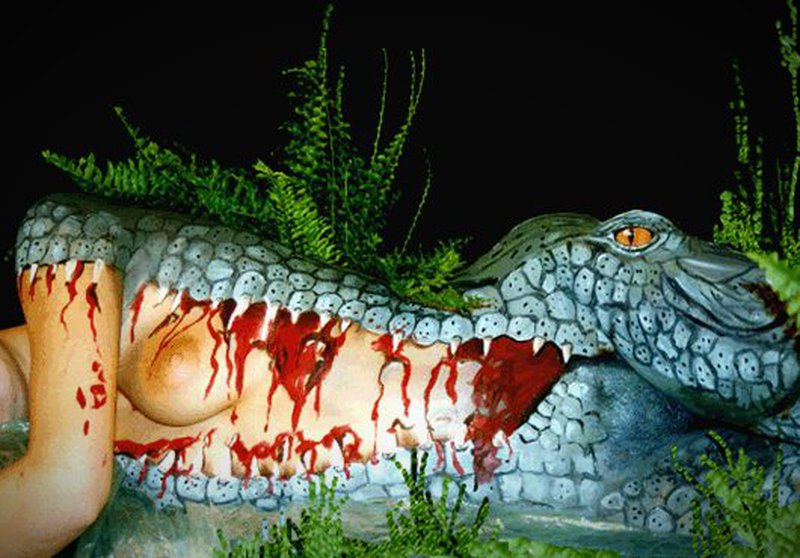 Bodypainting Krokodil