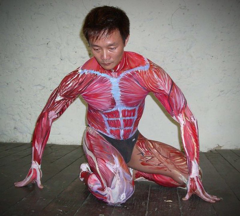Muskeln als Bodypainting