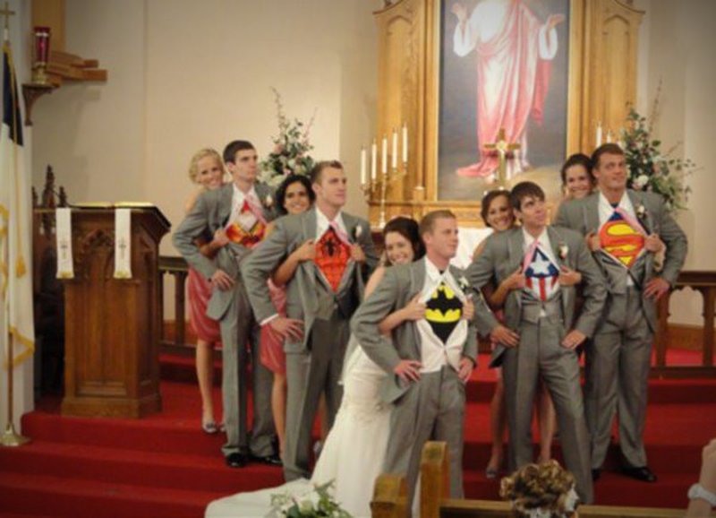 Diese Superhelden stehlen der Braut die Show
